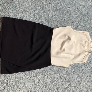 black and white dress